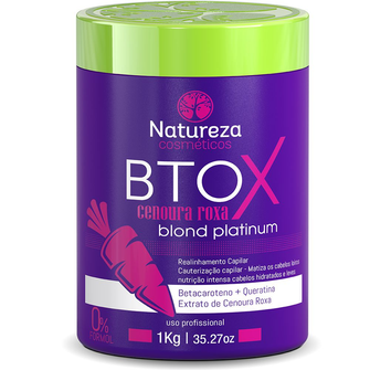 Professional Keratin Treatment Purple Carrot Btox Blond Platinum 1kg - Natureza - eCosmeticsBrazil