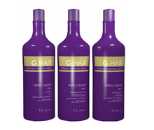 G Hair Perfect Blond Progressive Brush Kit (3x1l) - G Hair - eCosmeticsBrazil